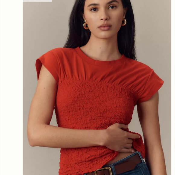 Brand New Maeve Smocked Muscle Top - Picture 3 of 6